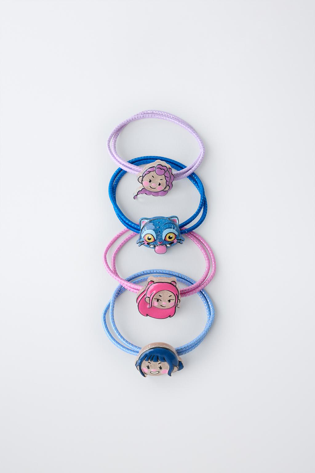 НАБОР ИЗ ЧЕТЫРЕХ РЕЗИНОК ДЛЯ ВОЛОС KPOP DEMON HUNTERS™ NETFLIX ©