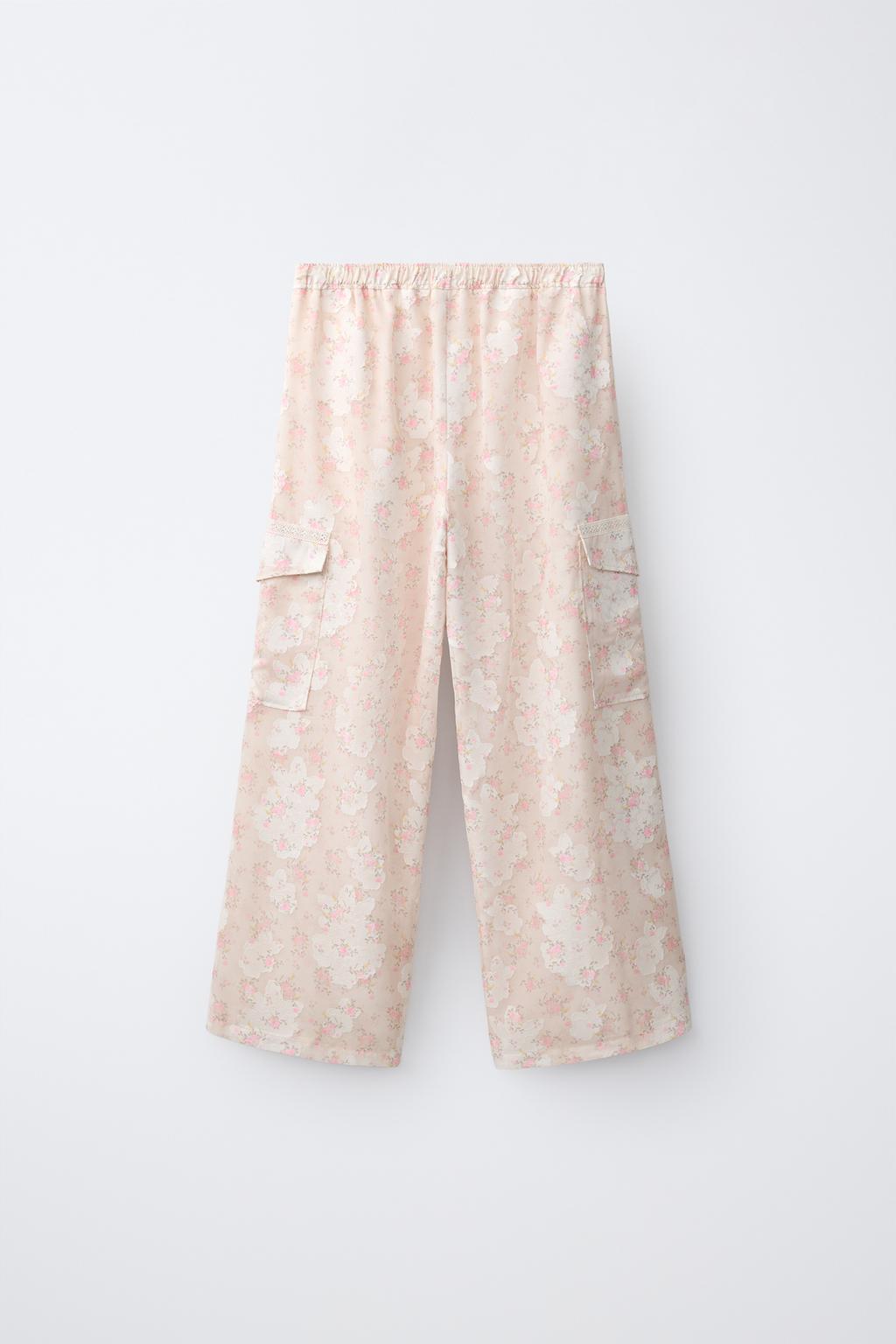 БРЮКИ КАРГО С ЦВЕТОЧНЫМ ПРИНТОМ