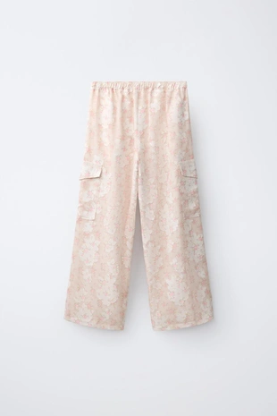 Брюки карго с цветочным принтом- Заказать в России