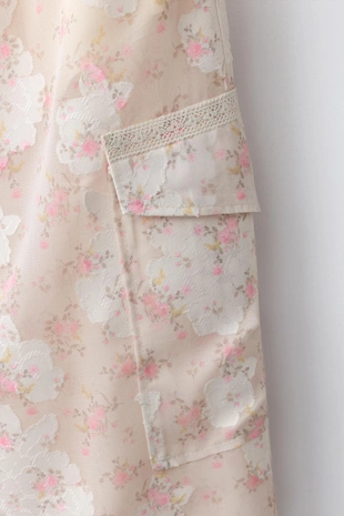 Брюки карго с цветочным принтом- Заказать в России