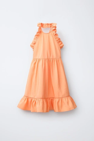 Платье с воланами и отделкой- Заказать в России