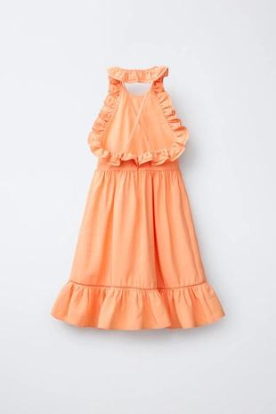 Платье с воланами и отделкой- Заказать в России