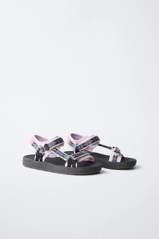 Технические сандалии с вышивкой- Заказать в России