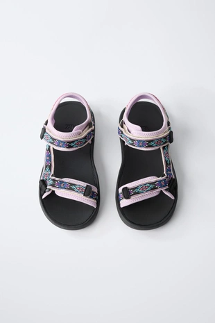 Технические сандалии с вышивкой- Заказать в России