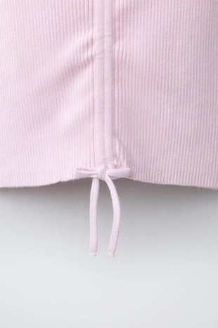 Топ в рубчик со сборками