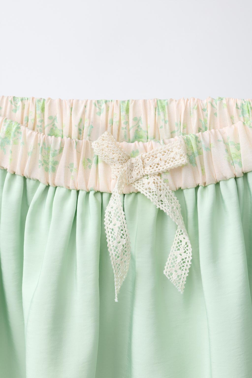 ЮБКА ИЗ ТАФТЫ С ДЕТАЛЯМИ НА ПОЯСЕ