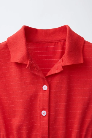 Укороченное поло в полоску- Заказать в России