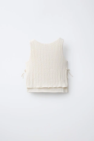 Топ из кружева кроше с цветочным узором- Заказать в России