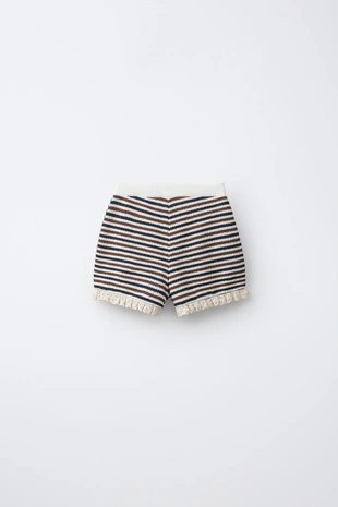 Трикотажные шорты в полоску- Заказать в России