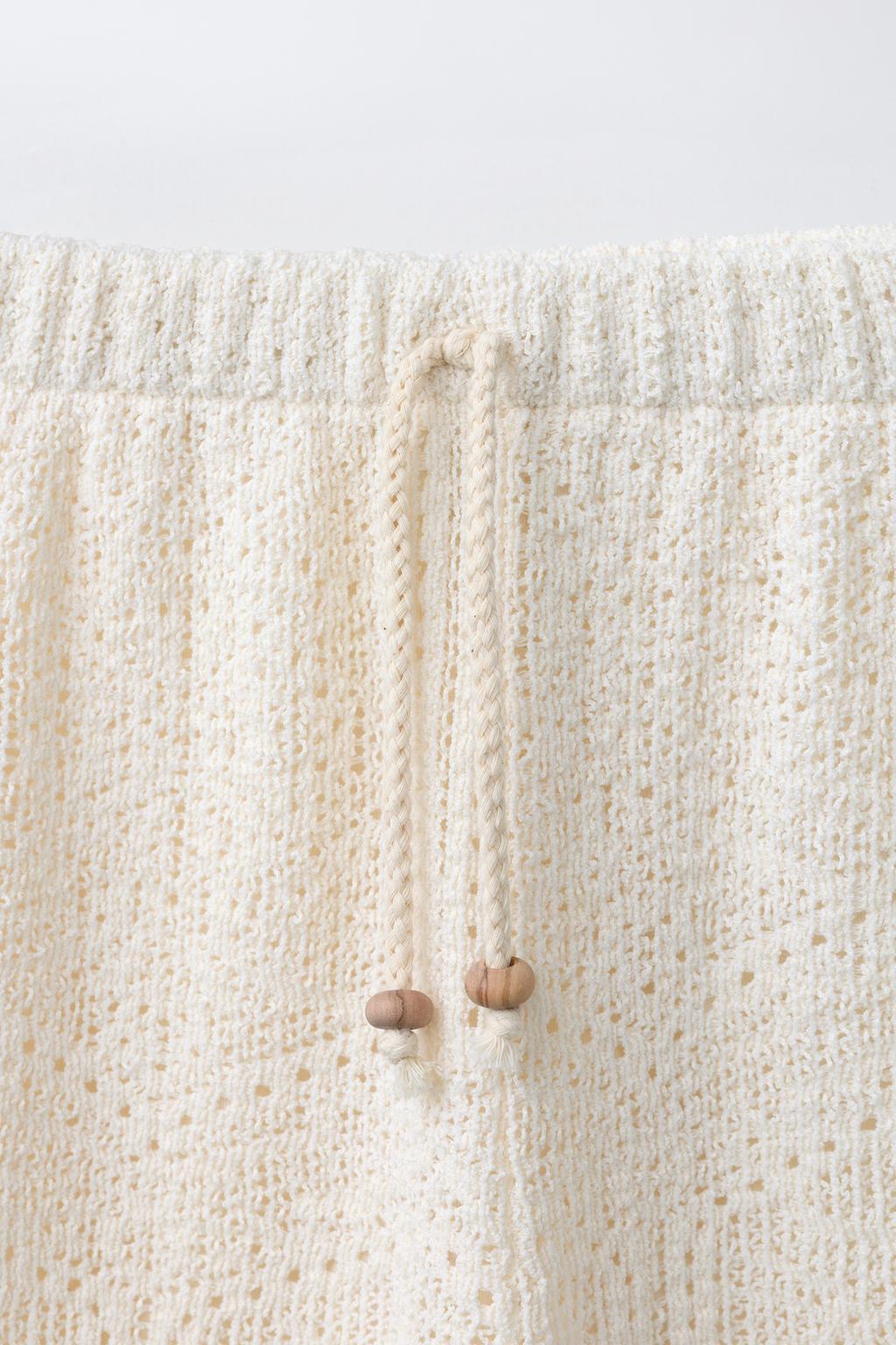 БРЮКИ WIDE LEG ИЗ АЖУРНОГО ТРИКОТАЖА