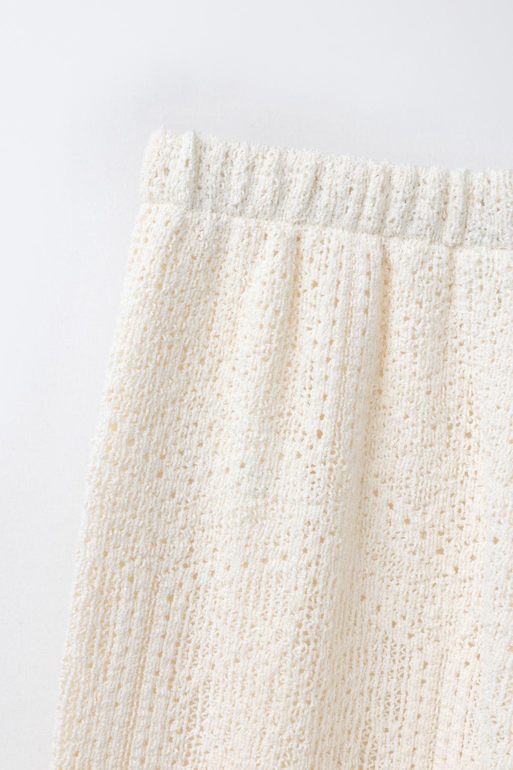 БРЮКИ WIDE LEG ИЗ АЖУРНОГО ТРИКОТАЖА