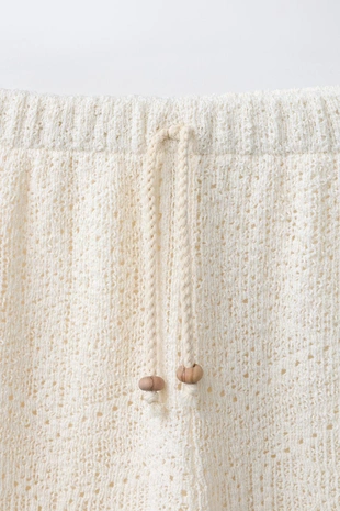 Брюки Wide Leg из ажурного трикотажа- Заказать в России