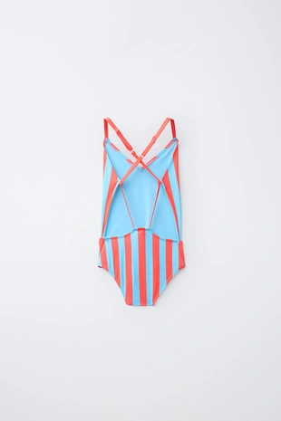 6-14 лет/купальник в полоску- Заказать в России