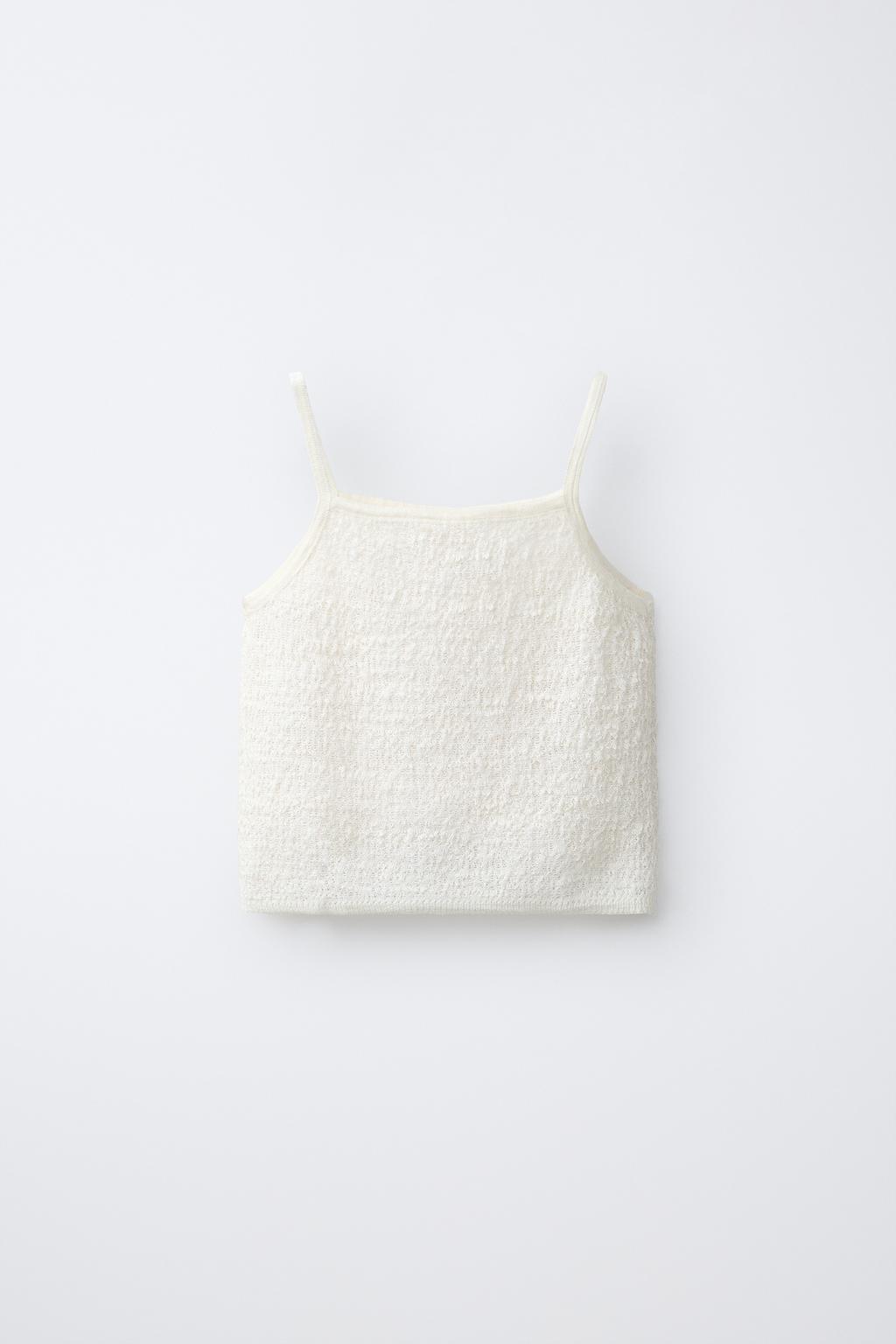 ТРИКОТАЖНЫЙ ТОП С РЕЛЬЕФНЫМ УЗОРОМ