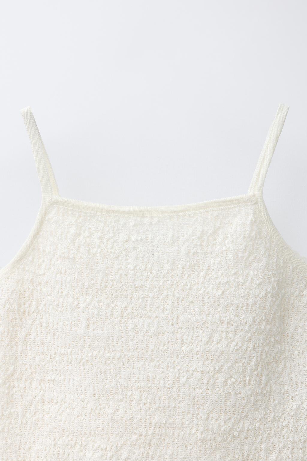 ТРИКОТАЖНЫЙ ТОП С РЕЛЬЕФНЫМ УЗОРОМ