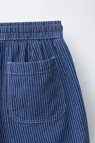 Джинсовые шорты в полоску- Заказать в России