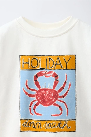 Футболка с крабом Isabelle Vandeplassche ©- Заказать в России