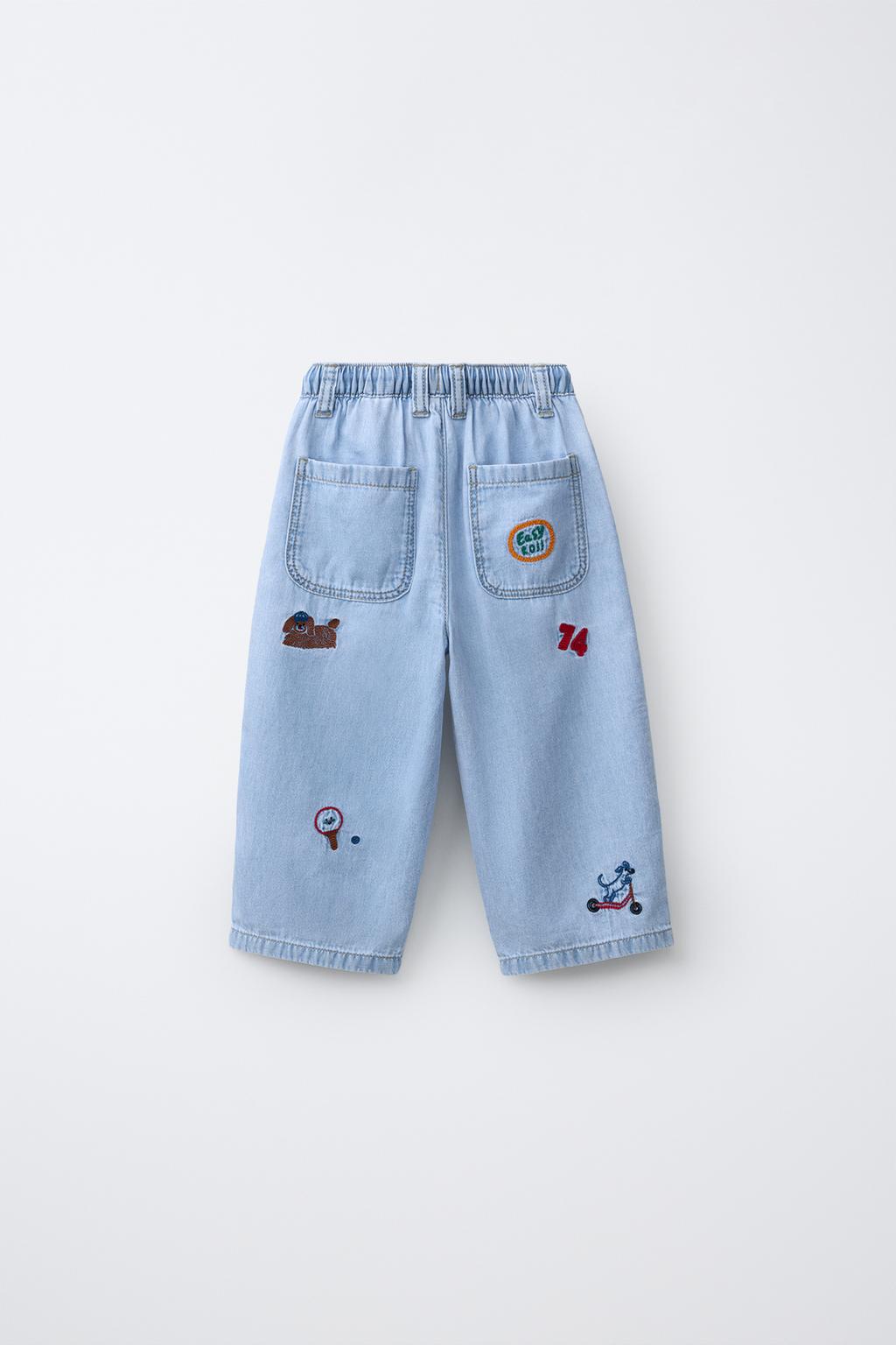 СВОБОДНЫЕ БРЮКИ С ВЫШИВКОЙ