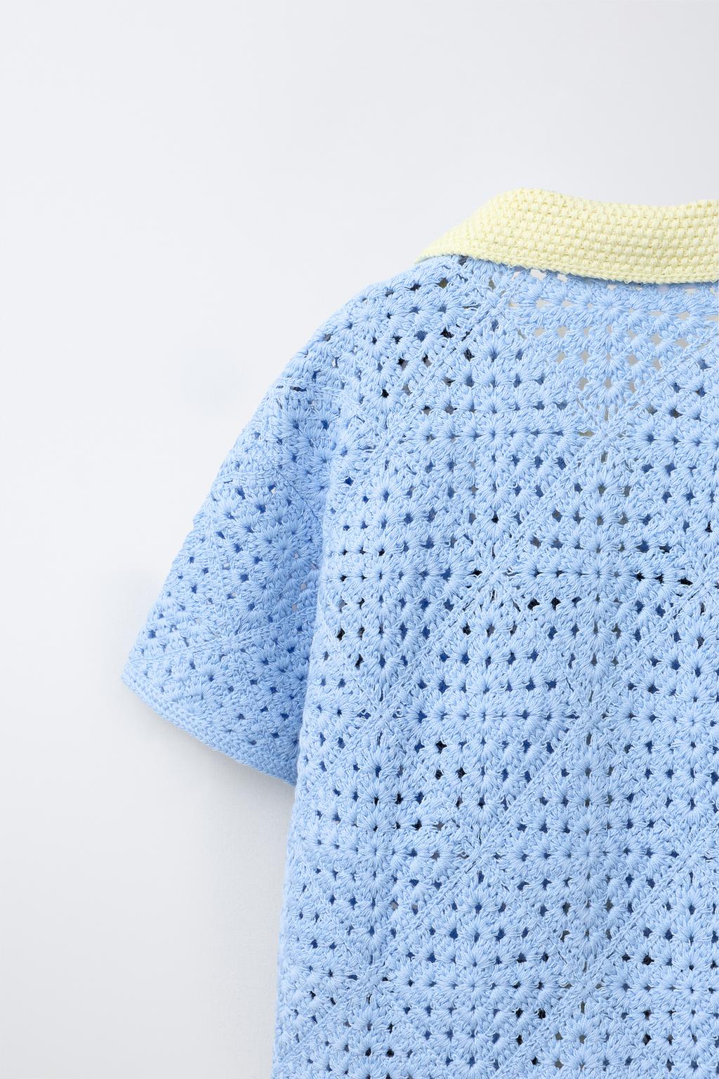 РУБАШКА-ПОЛО ИЗ ВЯЗАНОГО КРЮЧКОМ ПОЛОТНА С ПРИНТОМ MICKEY MOUSE © DISNEY