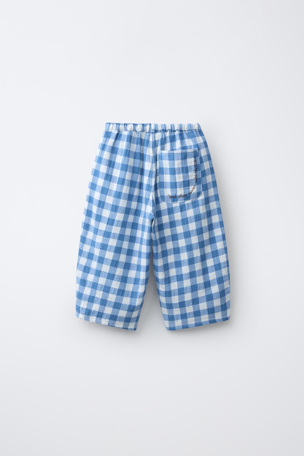 БРЮКИ С ТЕКСТУРОЙ ВИШИ В КЛЕТКУ