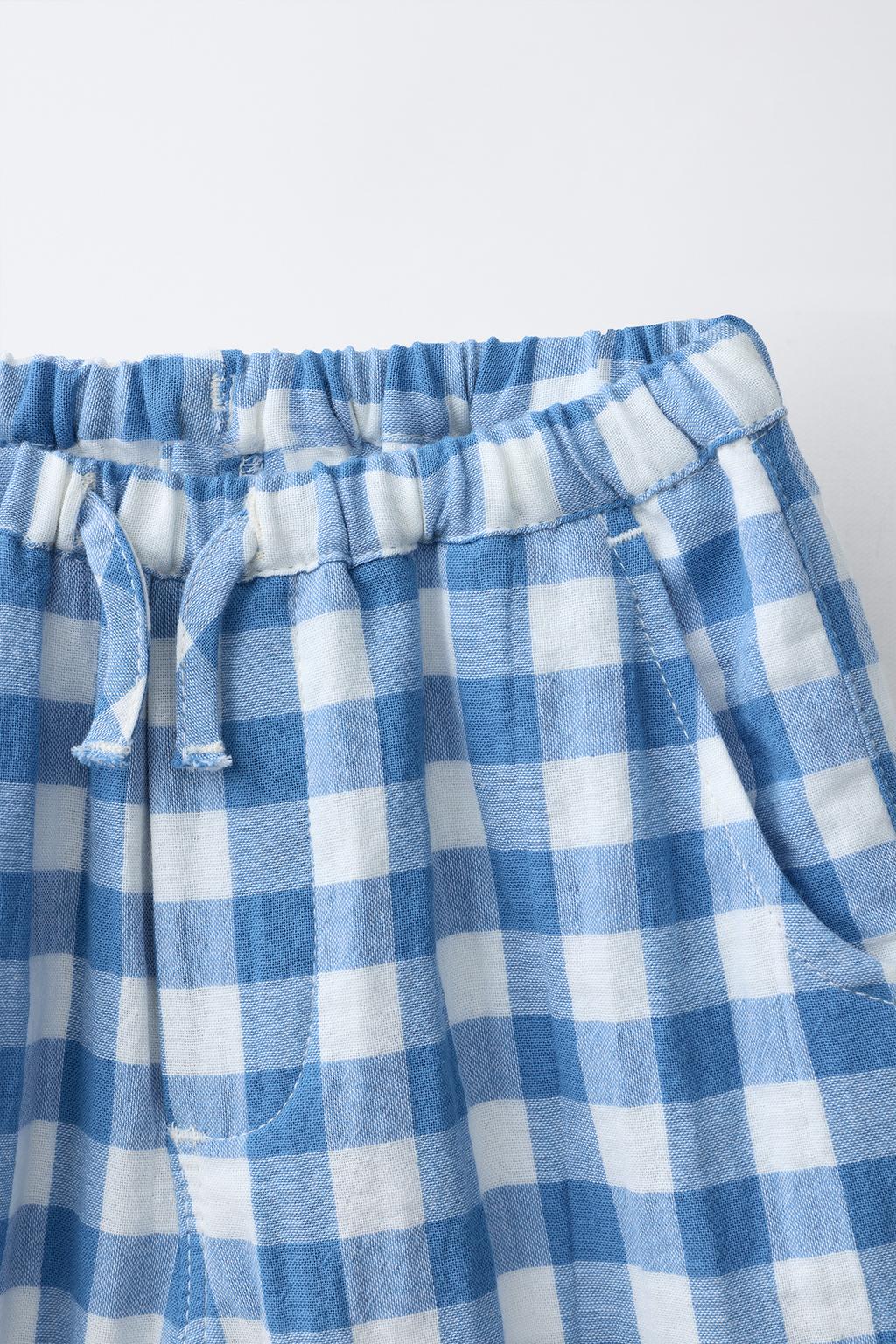 БРЮКИ С ТЕКСТУРОЙ ВИШИ В КЛЕТКУ