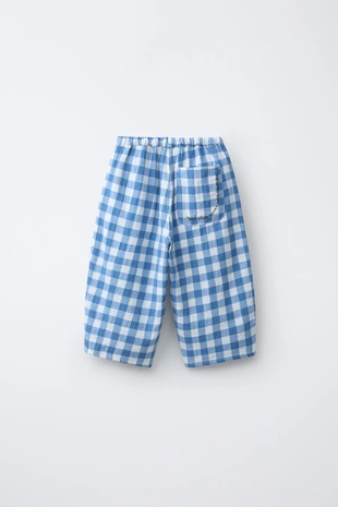 Брюки с текстурой виши в клетку- Заказать в России