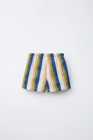Шорты в разноцветную полоску