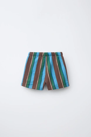 Шорты в разноцветную полоску