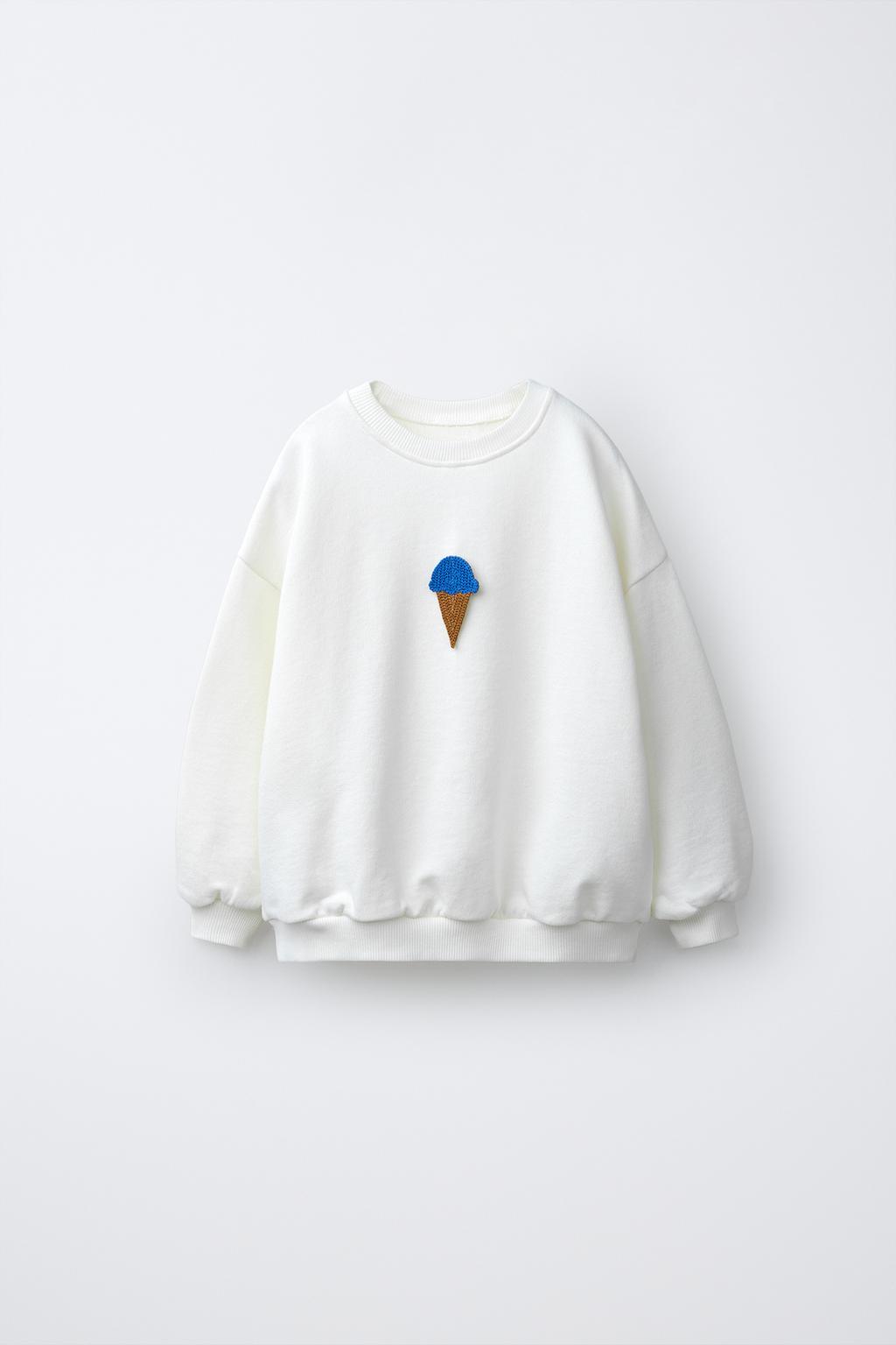 ТОЛСТОВКА С МОРОЖЕНЫМ ИЗ КРУЖЕВА КРОШЕ