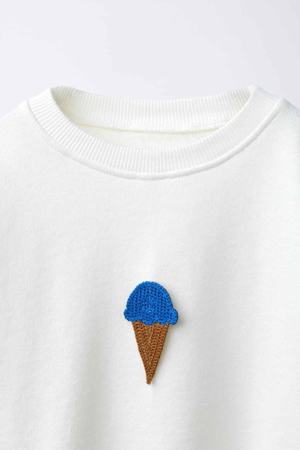 ТОЛСТОВКА С МОРОЖЕНЫМ ИЗ КРУЖЕВА КРОШЕ