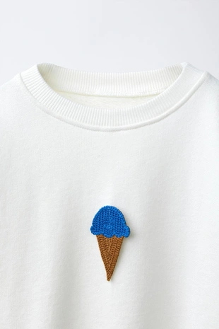 Толстовка с мороженым из кружева кроше- Заказать в России