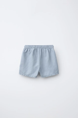 Бермуды из хлопка и льна