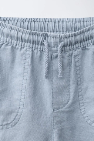 Бермуды из хлопка и льна