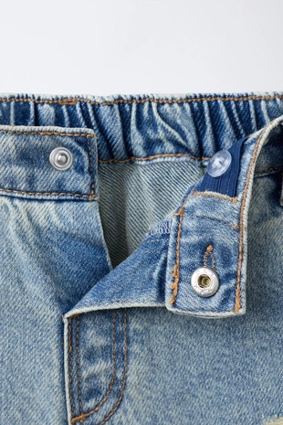 Джинсовые шорты с разрезами- Заказать в России