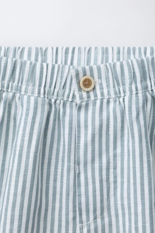 Брюки из 100% льна в полоску- Заказать в России