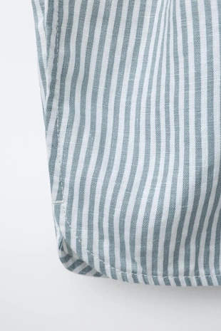 Брюки из 100% льна в полоску- Заказать в России