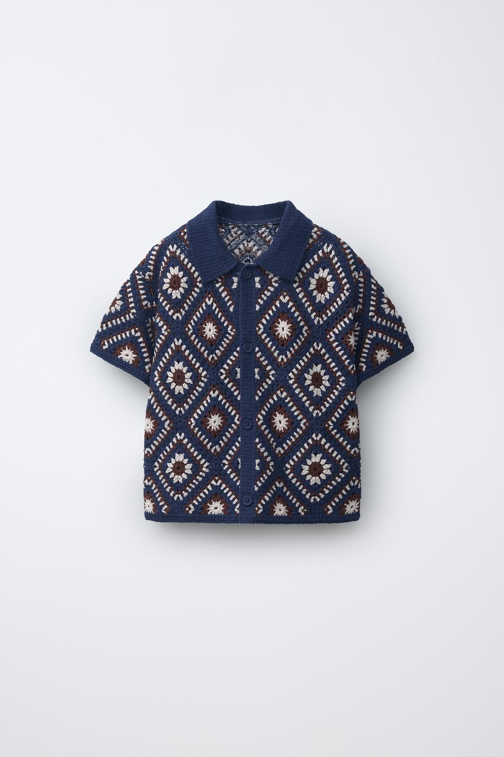 РУБАШКА КРОШЕ В РОМБ