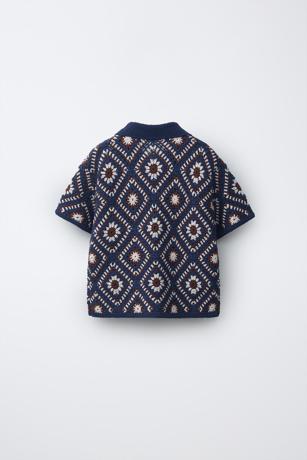 РУБАШКА КРОШЕ В РОМБ