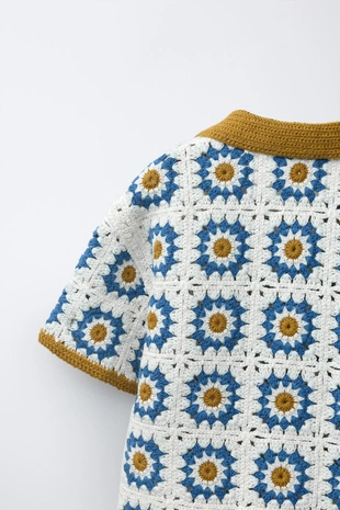 Рубашка кроше с солнцем- Заказать в России