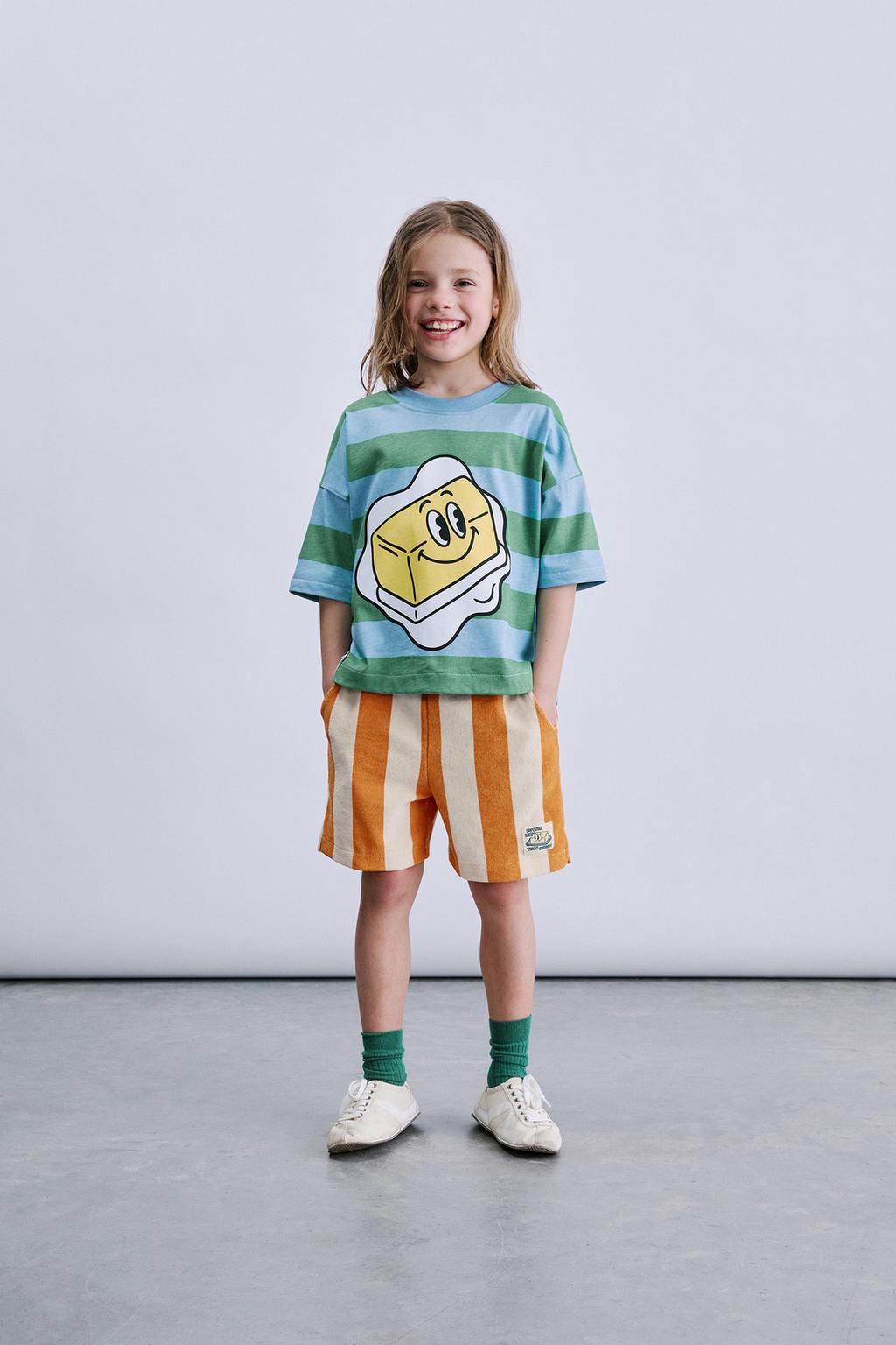 ШОРТЫ ИЗ МАХРОВОЙ ТКАНИ В ПОЛОСКУ