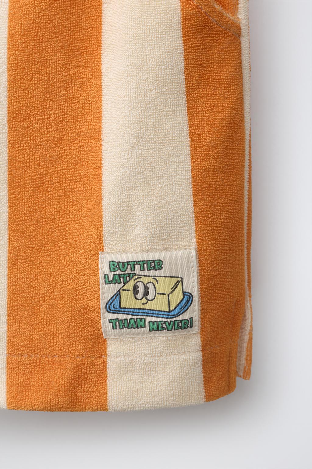 ШОРТЫ ИЗ МАХРОВОЙ ТКАНИ В ПОЛОСКУ