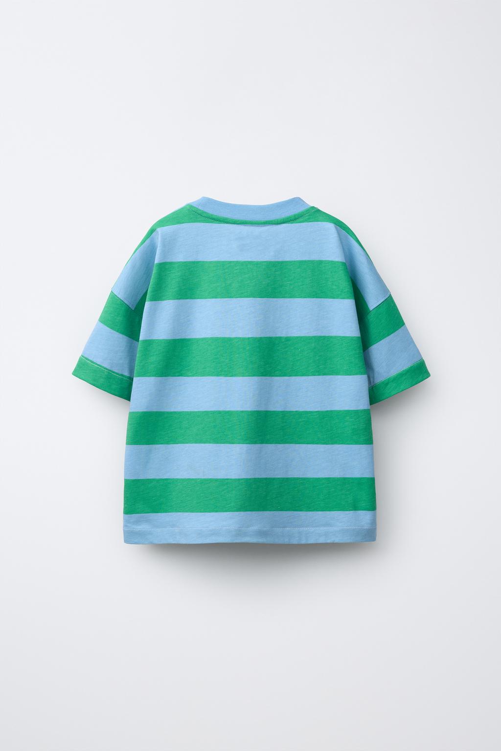 ФУТБОЛКА В ПОЛОСКУ С ПРИНТОМ МАСЛА