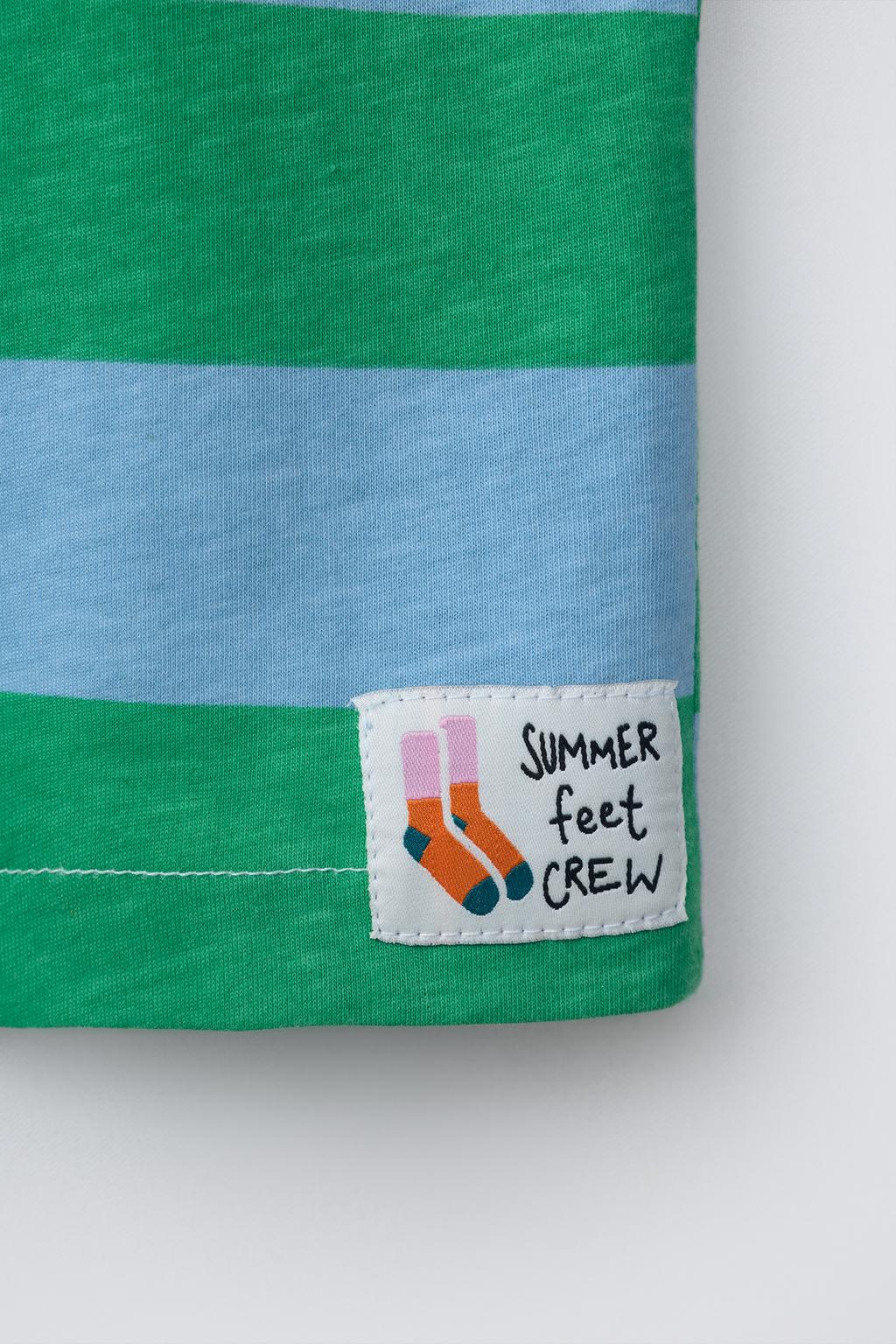 ФУТБОЛКА В ПОЛОСКУ С ПРИНТОМ МАСЛА