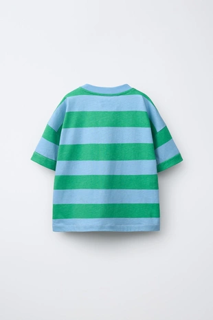 Футболка в полоску с принтом масла- Заказать в России