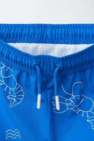 6-14 лет/плавки-бермуды с морской вышивкой- Заказать в России