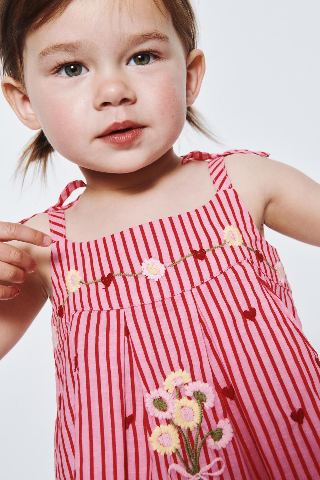 ПЛАТЬЕ И ТРУСЫ В ПОЛОСКУ С ВЫШИВКОЙ — SISSEL EDELBO X ZARA KIDS