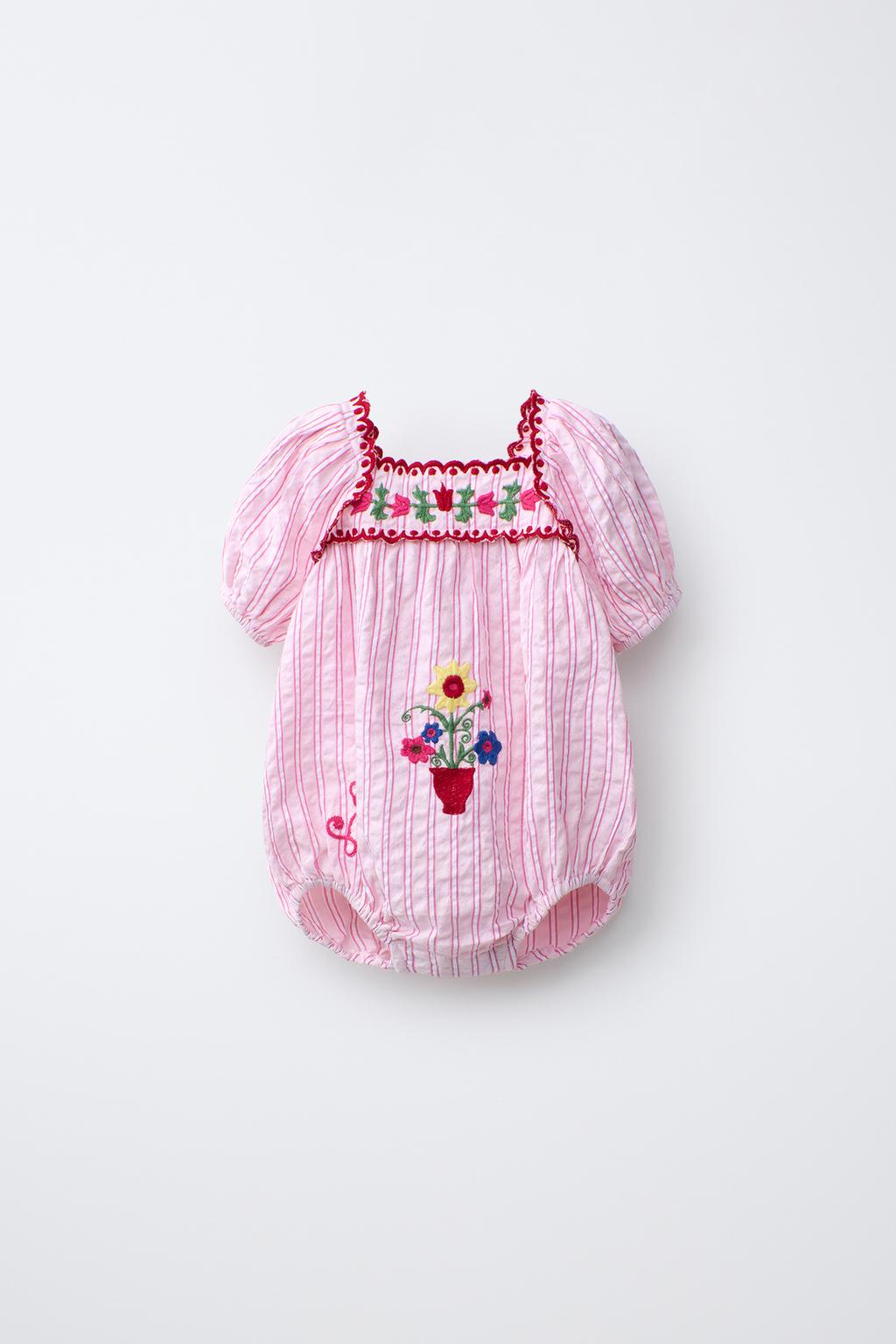 КОМБИНЕЗОН В ПОЛОСКУ С ВЫШИВКОЙ SISSEL EDELBO X ZARA KIDS
