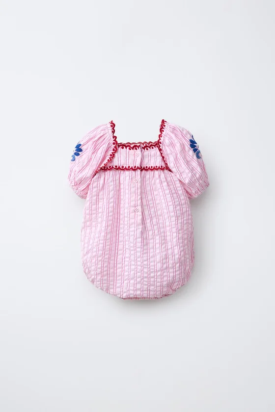 КОМБИНЕЗОН В ПОЛОСКУ С ВЫШИВКОЙ SISSEL EDELBO X ZARA KIDS
