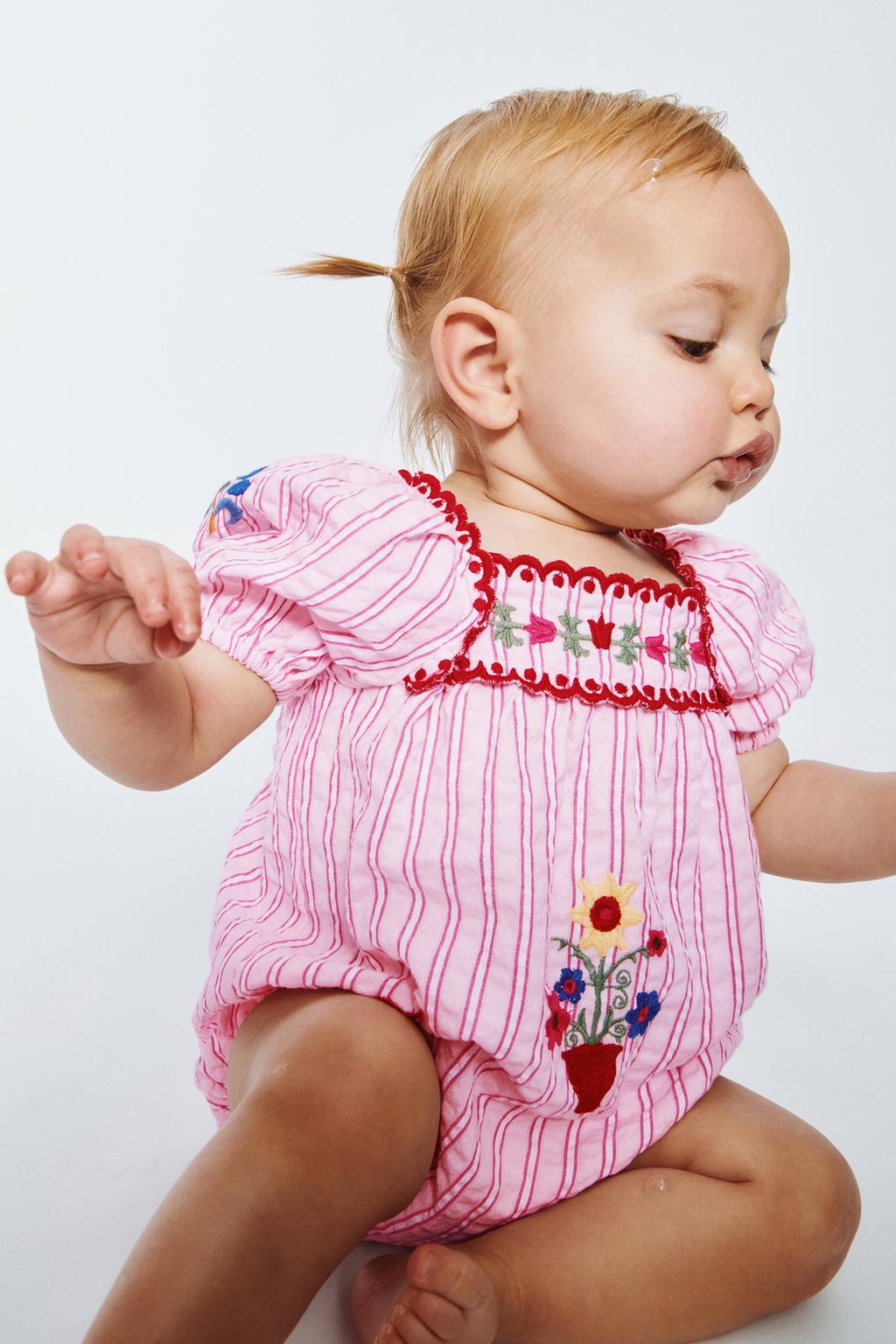 КОМБИНЕЗОН В ПОЛОСКУ С ВЫШИВКОЙ SISSEL EDELBO X ZARA KIDS