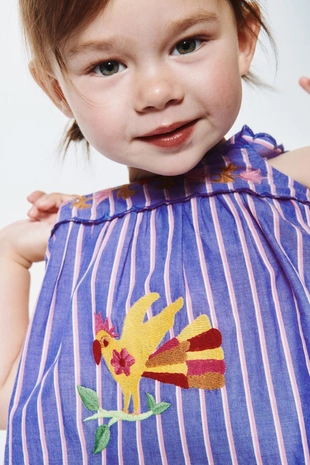 Комплект из блузы и трусов в полоску с вышивкой Sissel Edelbo X Zara Kids- Заказать в России